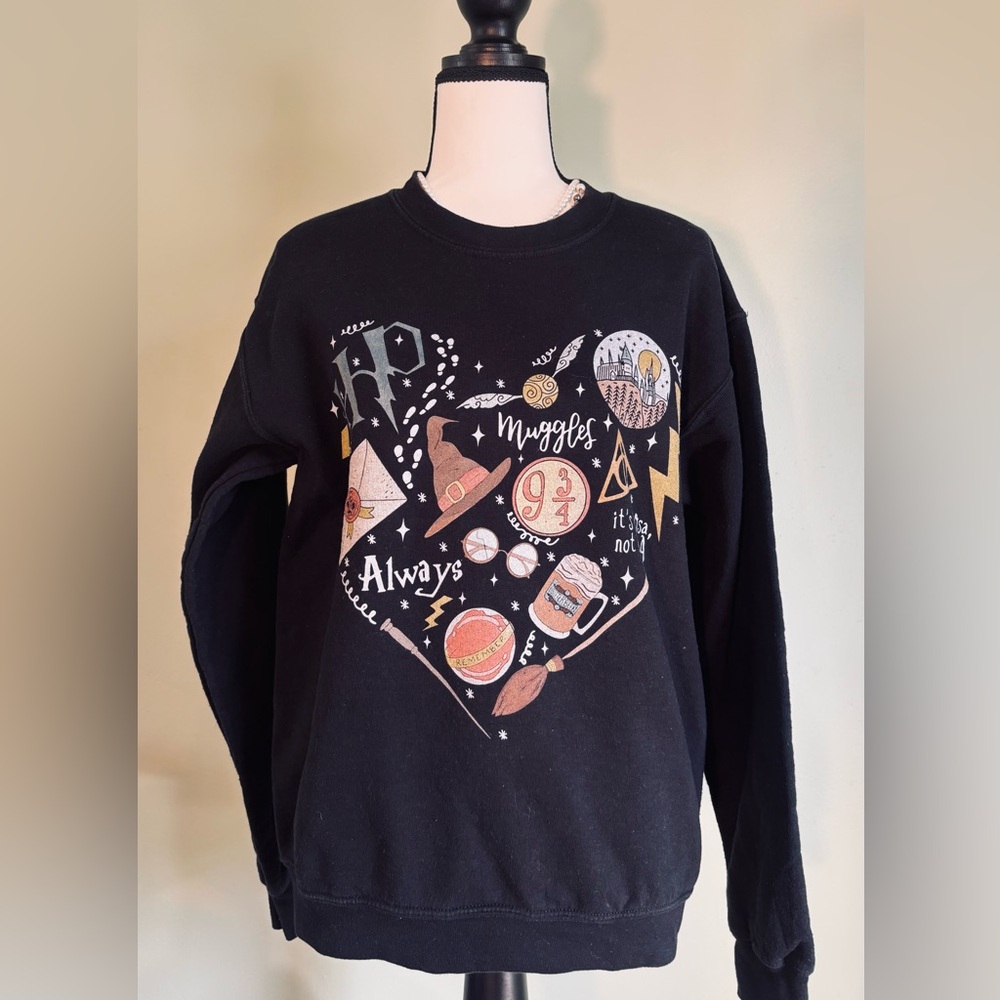 Gildan Black Harry Potter Graphic Women's Sweater
